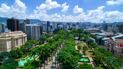 Aerial view of Praça da Liberdade in Belo Horizonte, Minas Gerais, Brazil. © Pedro