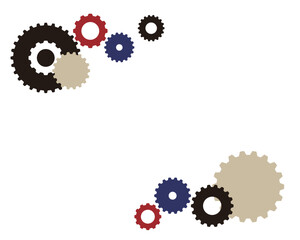歯車のフレーム背景デザイン