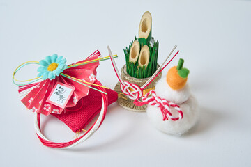 お正月飾りとコピースペース