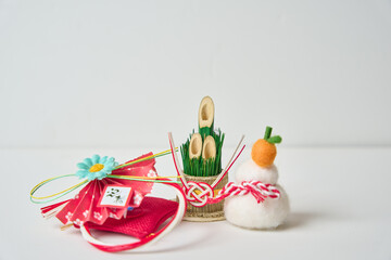 お正月飾りとコピースペース