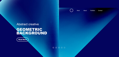 Obraz premium Fluid triangles minimal abstract background. Techno or business concept, pattern for wallpaper, banner, background, landing page