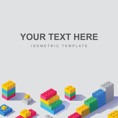 blocks toy, Back to school. 3d design vector. Poster