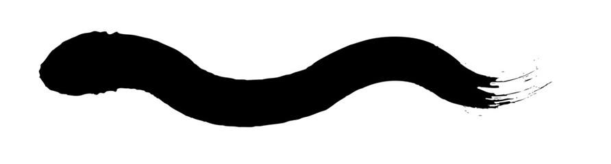 お正月の美しい筆模様。手書きの線。ブラシストローク。