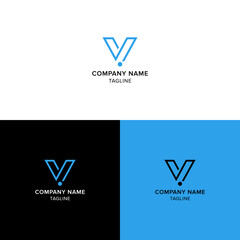 Letter V Logo Elegant Design Conceptual Template