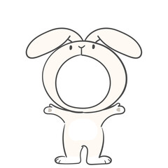 얼굴 합성용 하얀토끼 의상 © moore moore