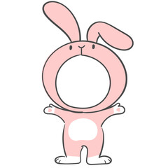 얼굴 합성용 분홍토끼 의상 © moore moore