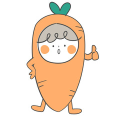 당근 의상을 입은 캐릭터