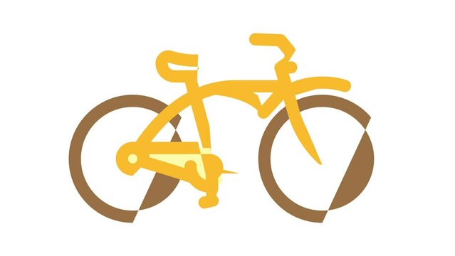 cruiser bike color icon animation