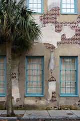 Fototapeta na wymiar An Old Brick Building in Charleston, South Carolina