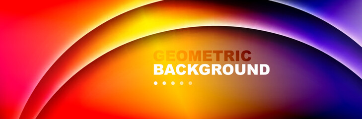Abstract background - waves and lines composition created with lights and shadows. Technology or business digital template