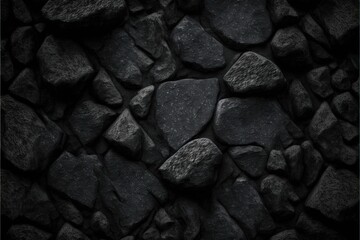 Rough black stones texture, Generative AI