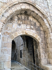 Fototapeta na wymiar Restored Crusader fortress Mirabell in the Israel