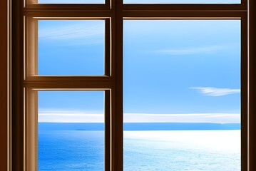 窓からの眺め（海）　with generative ai