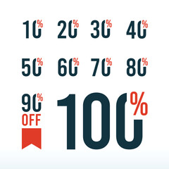 A set of Percentage signs for discount purpose