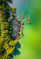 Aerial view of Liwong Lake in Songkhla, Thailand