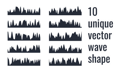 Obraz premium Wave Vector Shape for any Design, Creative Wave Object Shape