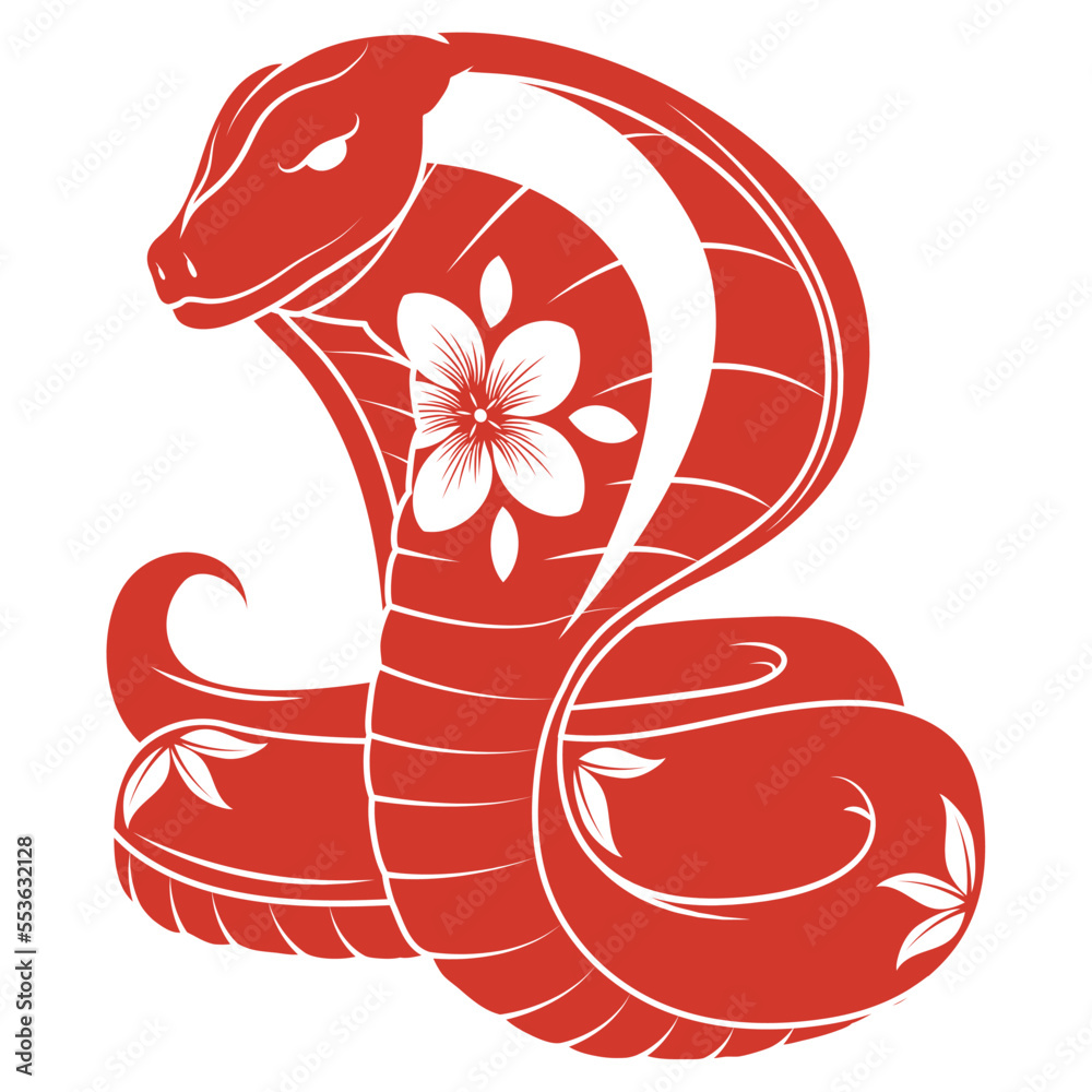 Wall mural snake chinese zodiac animal