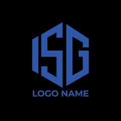 ISG monogram simple and modern logo design
