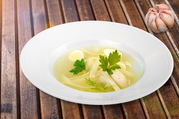Tasty fresh hot homemade soup