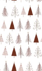 Chestnut spruce seamless pattern
