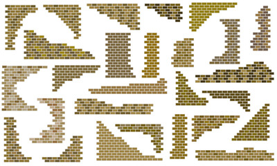 レンガのセット5