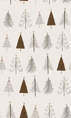 Obraz premium Golden Spruce seamless pattern