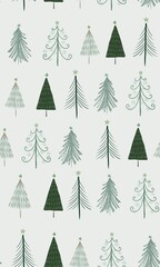Obraz premium Evergreen Spruce seamless pattern