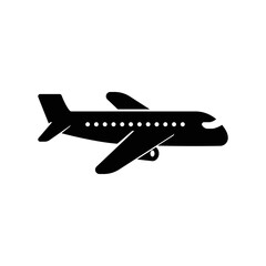 Fly airplane or aicraft icon for aviation transportation