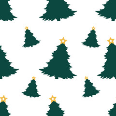 Fototapeta premium set of christmas trees pattern