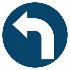 blue left arrow sign transparent png 