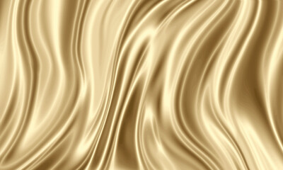 Liquid gold texture background design with smooth waves.
