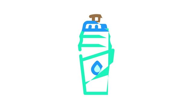 water drink bottle color icon animation