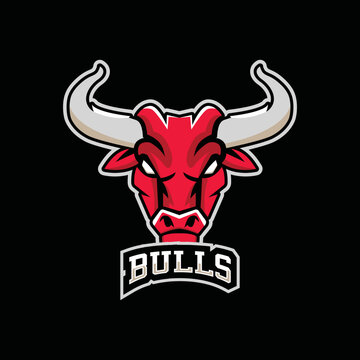 Red bull esport mascot logo vector