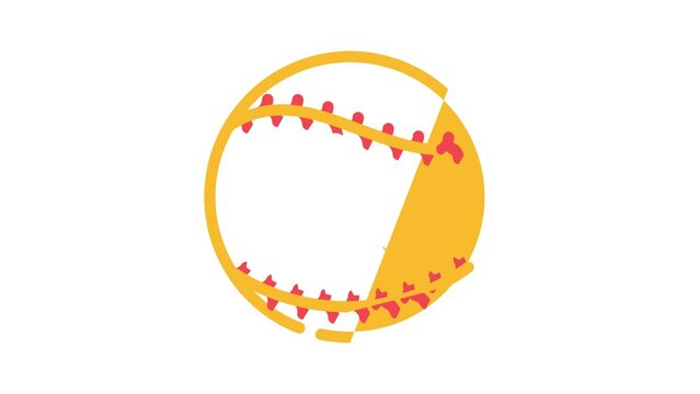baseball ball color icon animation