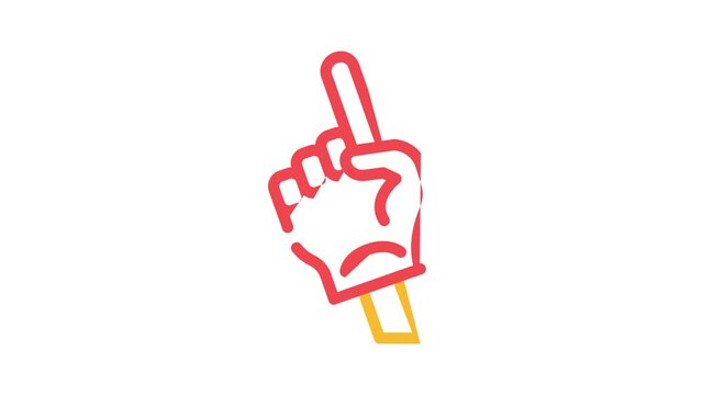 hand fan accessory color icon animation