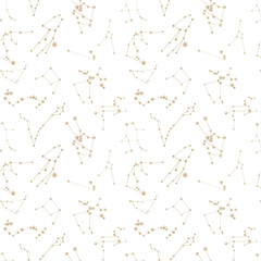 十二星座の星座の星図　シームレスデザイン © hippe