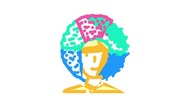 wig fan color icon animation