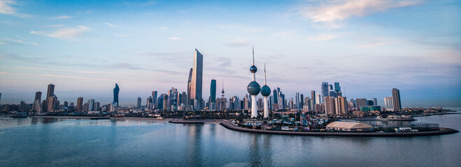 Panorama Kuwait Tower Day Light