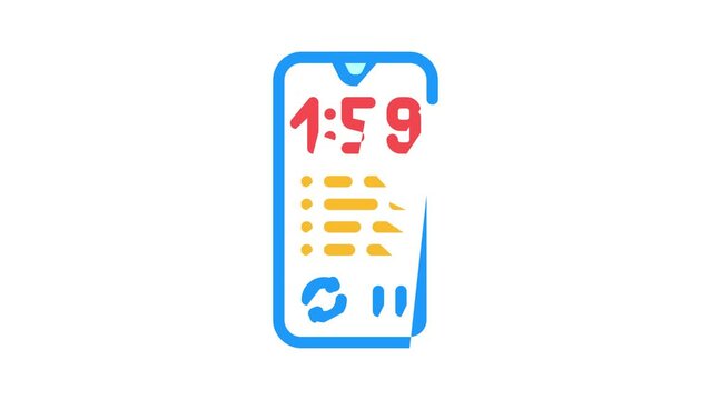cycles training color icon animation