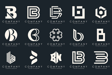 creative letter B logo icon set. design for business of luxury, elegant, simple. © gemilang