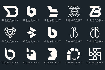 creative letter B logo icon set. design for business of luxury, elegant, simple. © gemilang