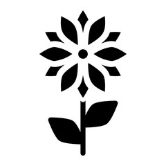 black and white flower