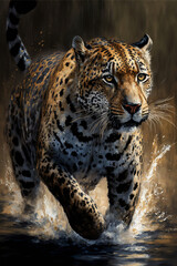 Obraz premium cheetah dynamic pose 