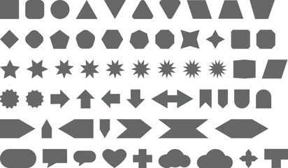 set of icons vector , set of shape vector 