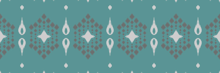 Fototapeta na wymiar Batik Textile ikat fabric seamless pattern digital vector design for Print saree Kurti Borneo Fabric border brush symbols swatches cotton
