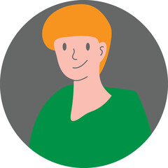 illustration of a person with bubble