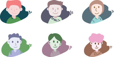 set of cartoon people