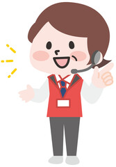 量販店スタッフのシニア女性