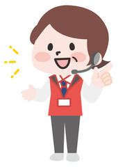 量販店スタッフのシニア女性