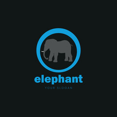 Elephant Brand logo design of vector